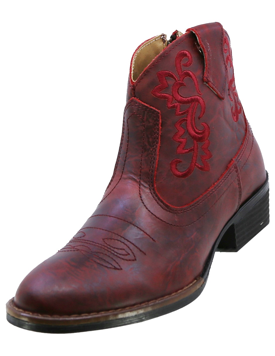Bota cowboy al tobillo Vaquera de piel para mujer 6